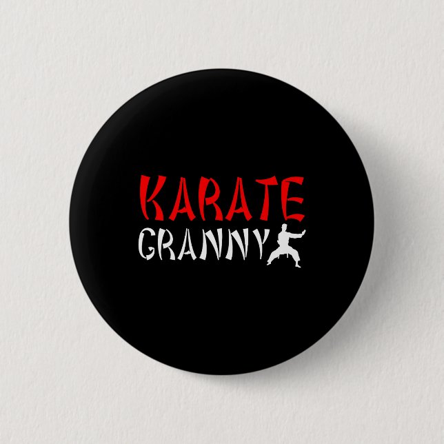 Karate Granny Proud Karate Granny Grandma 1 Knapp (Framsida)