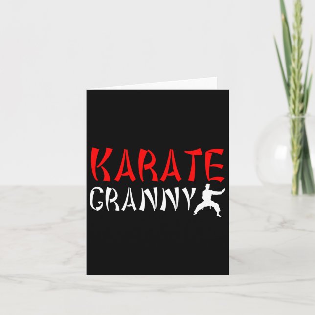 Karate Granny Proud Karate Granny Grandma 1 Kort (Framsida)