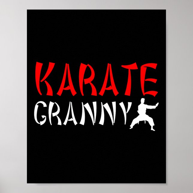 Karate Granny Proud Karate Granny Grandma 1 Poster (Framsidan)
