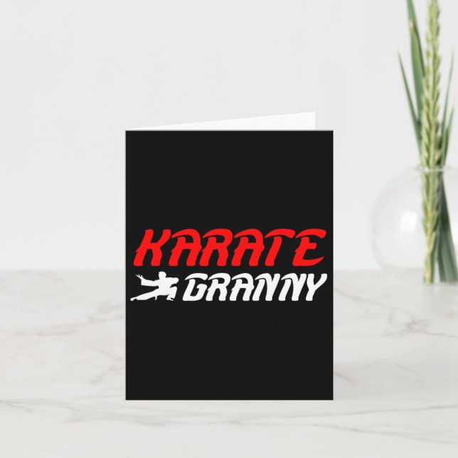Karate Granny Proud Karate Granny Grandma Kort (Framsida)