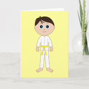 Karate Grattis Gult Bälte Kort