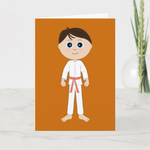 Karate Grattis Orange Bälte Kort