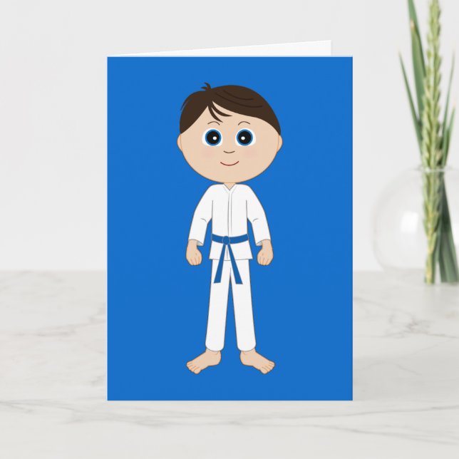 Karate Grattiss Blue Bälte Kort (Framsida)