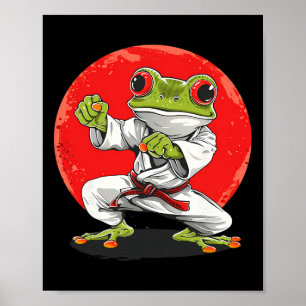 Karate Groda Kampsport Judo Padda Kung Fu Groda Ki Poster