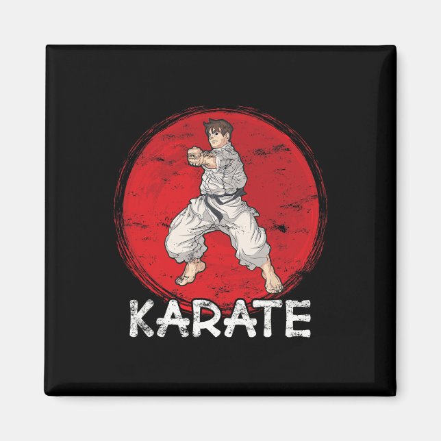 Karate Grunge design a man in Anime Stil do Pun Magnet (Framsidan)