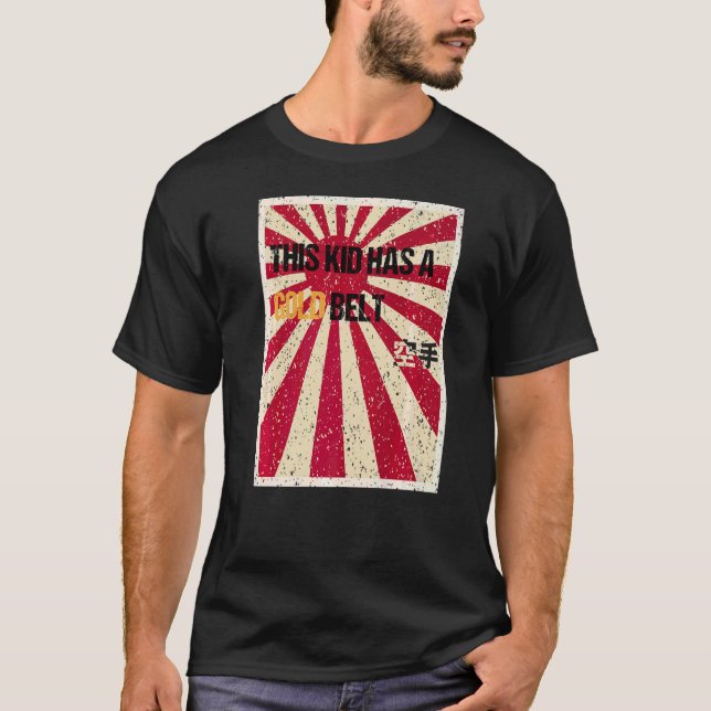 Karate Guld Bälte Youth T Shirt (Framsida)