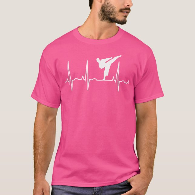 Karate Heartbea Perfekt Martial Arts Karate T Shirt (Framsida)