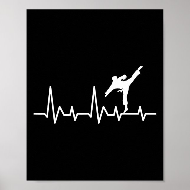 Karate Heartslag - Martial Arts Coach Karateka Tae Poster (Framsidan)