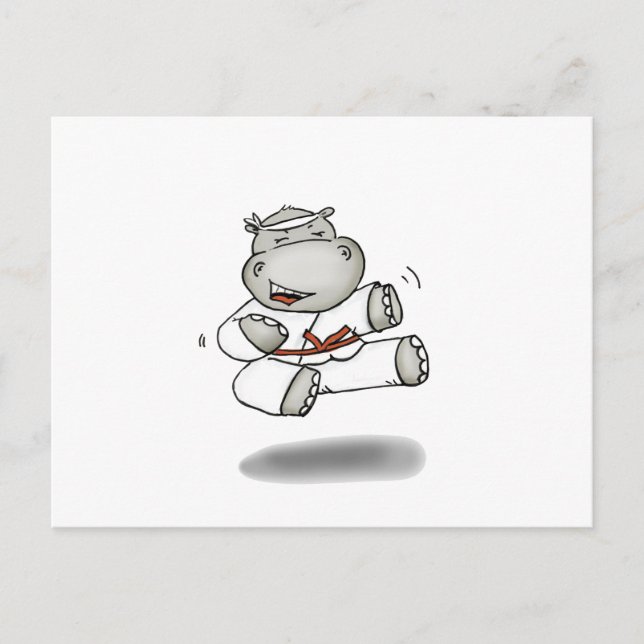 Karate Hippo Vykort (Framsida)
