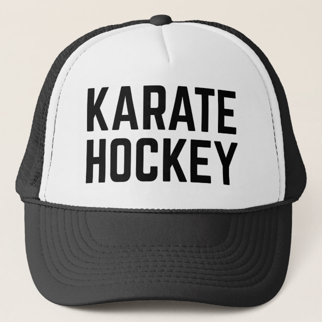 KARATE HOCKEY roligt slogan truckerkeps (Framsida)