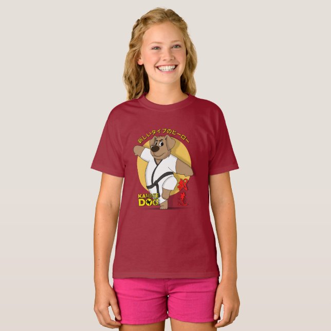 Karate Hund | Barn T-Shirt (Hel framsida)