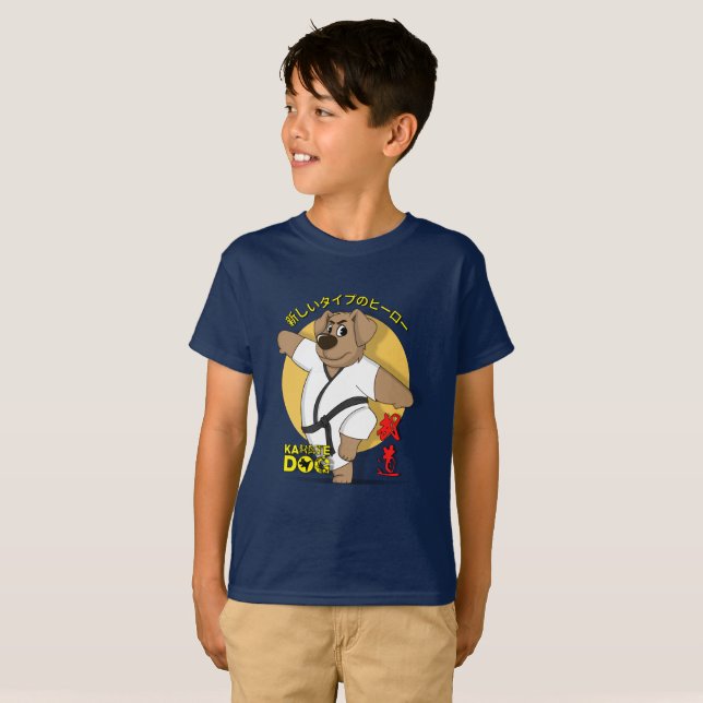 Karate Hund | Barn T Shirt (Hel framsida)