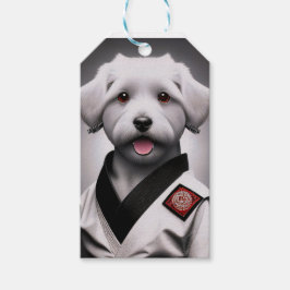 karate hund presentetikett