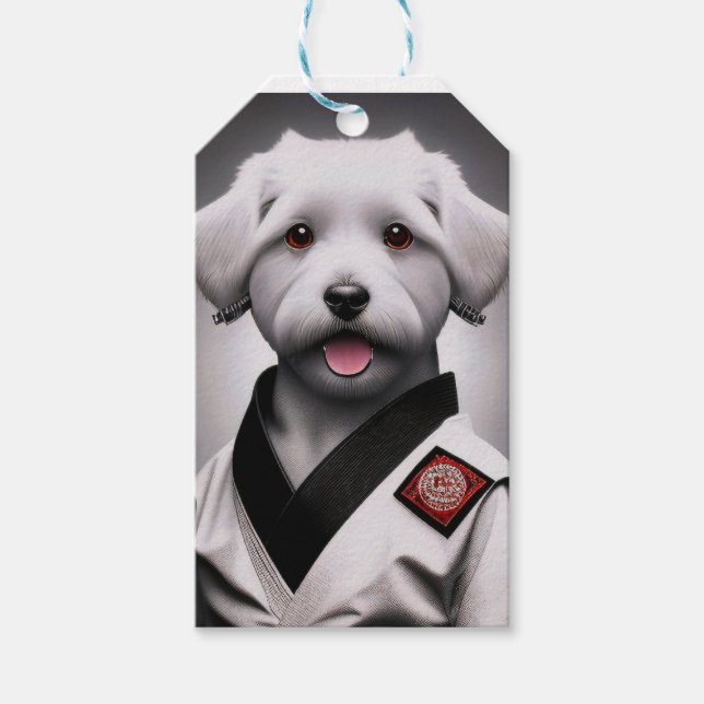 karate hund presentetikett (Framsidan)