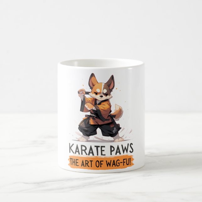 Karate Hund - The Art of Wag-fu! Kaffemugg (Center)