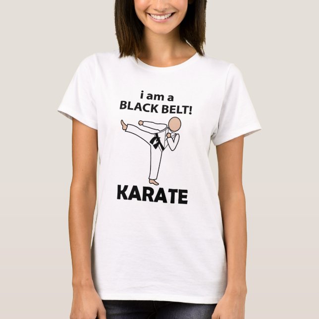 Karate I är A Black Bälte Karate T Shirt (Framsida)