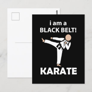 Karate I är A Black Bälte Karate Vykort