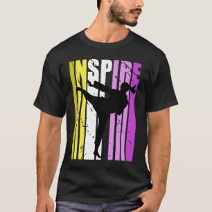 Karate Inspire Cute Färg inspirational Motivatio T Shirt