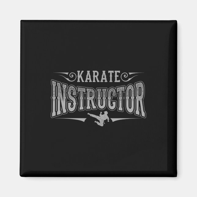 Karate Instructor Black Bälte japansk martialkonst Magnet (Framsidan)