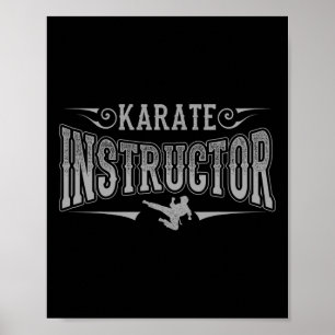 Karate Instructor Black Bälte japansk martialkonst Poster