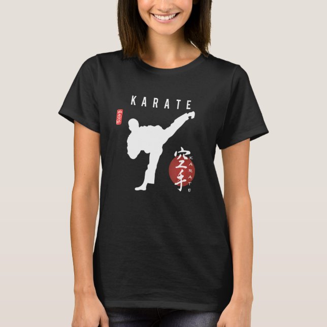 Karate Instructor Japansk Kanji Calligraphy Kara T Shirt (Framsida)