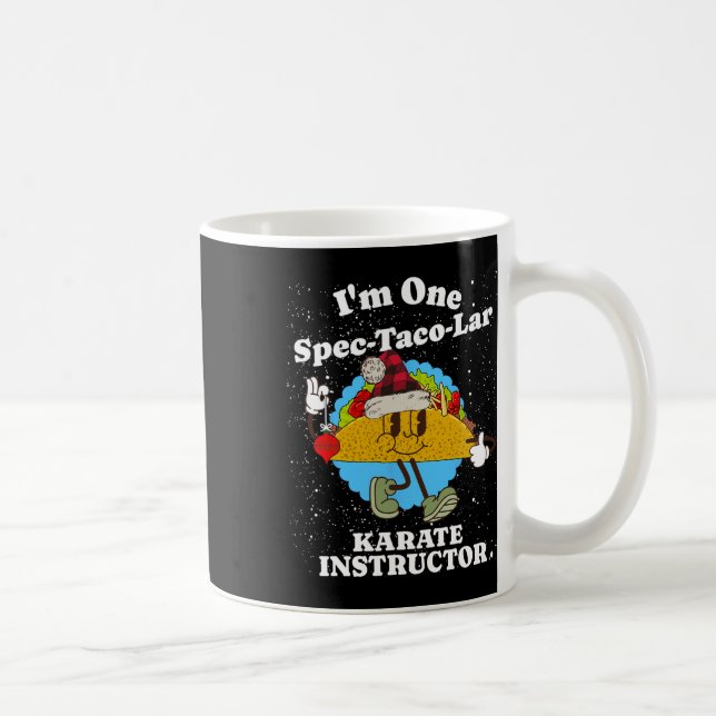 Karate Instruktor jul Funny Taco Pun Quote Kaffemugg (Höger)