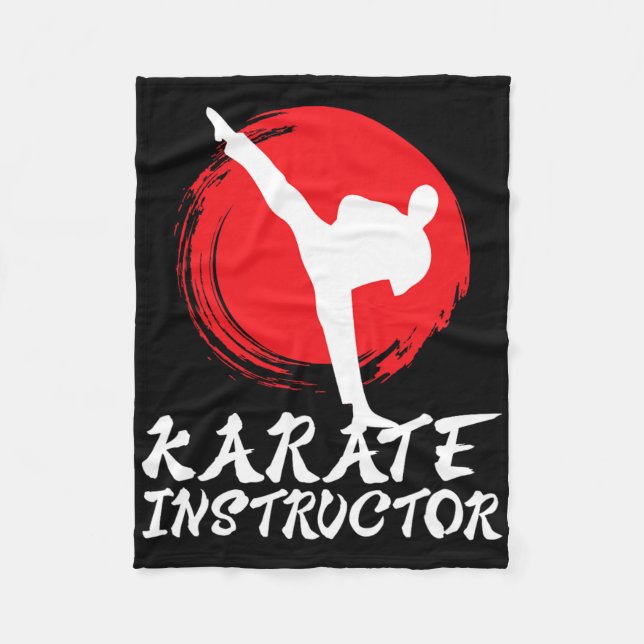 Karate Instruktor Karate Teacher Karate Instruktor Fleecefilt (Framsidan)