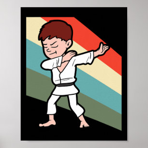 Karate Judo Jujutsu Taekwondo Kickboxning Dabbing Poster