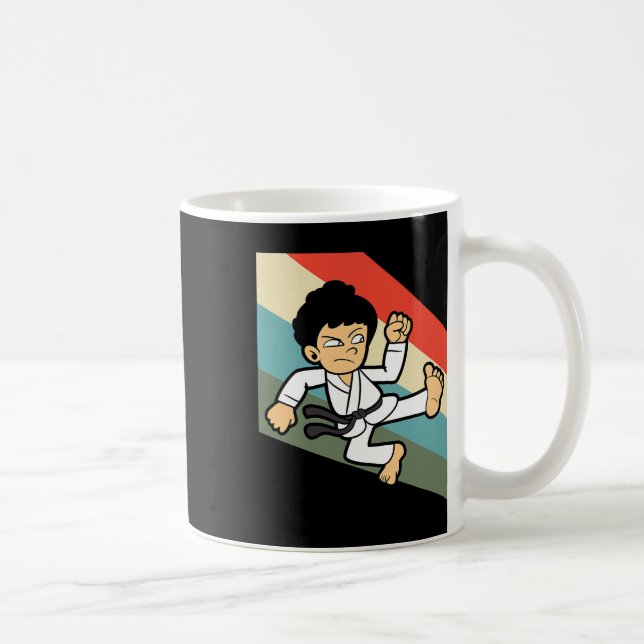 Karate Judo Jujutsu Taekwondo Kickboxning Kickboxa Kaffemugg (Höger)