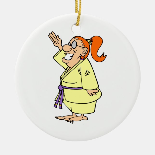 Karate Julgransprydnad Keramik (Framsidan)