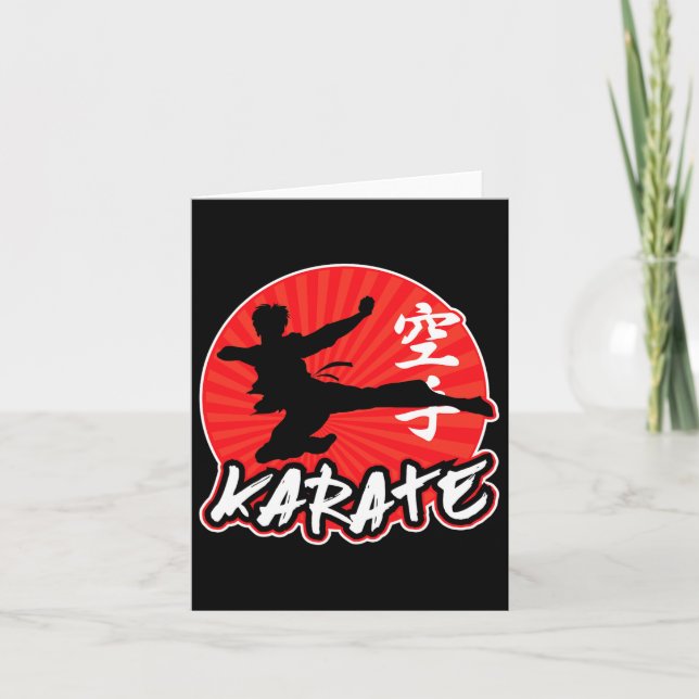 Karate Jumping Side Kick Japanska Kort (Framsida)