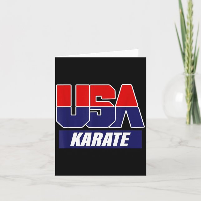 Karate kampsport 2021 USA-lag Kort (Framsida)