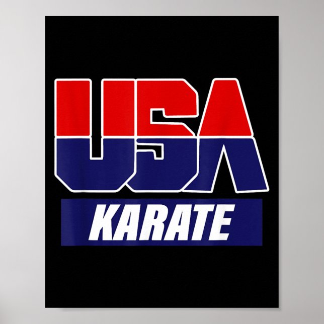 Karate kampsport 2021 USA Lag Poster (Framsidan)
