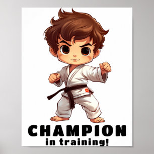 Karate kampsport T-shirt Poster