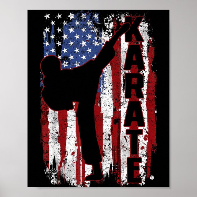 Karate kampsport vintage present poster (Framsidan)