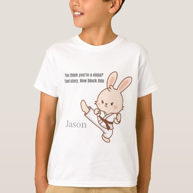 Karate Kanin T-shirt (Framsida)