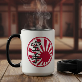Karate Kanji Rising Sun Mugg