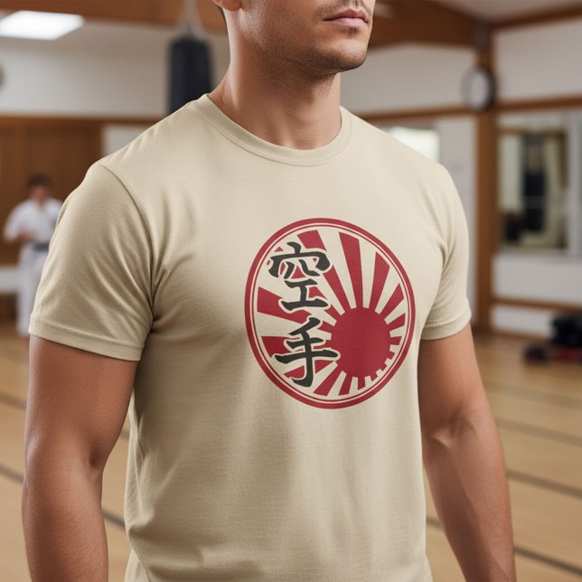 Karate Kanji Uppgående Sol T Shirt (Skapare uppladdad)