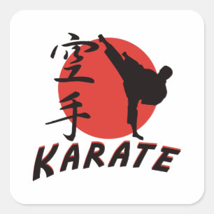 Karate Karate Fyrkantigt Klistermärke