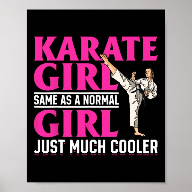 Karate Karate Girl är en vanlig flicka. Poster (Framsidan)