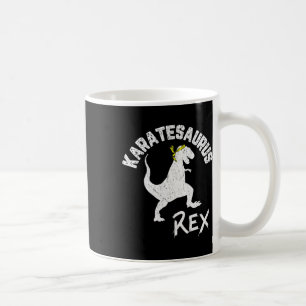 Karate Karatesaurus Rex Dinosaur Rollig Kampsport Kaffemugg