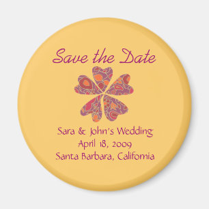 Karate Kat-grafik bröllop save-the-date Magnet