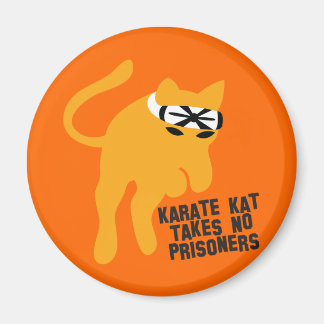 Karate KAT (katt) tar inga fångar Magnet