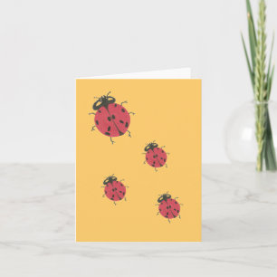 Karate Kat ladybug blank notecard Kort