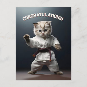 Karate Kattunge Vykort