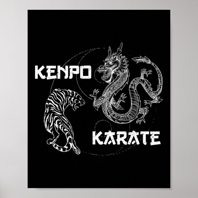 Karate Kenpo Karate Martial Arts Ord Poster (Framsidan)