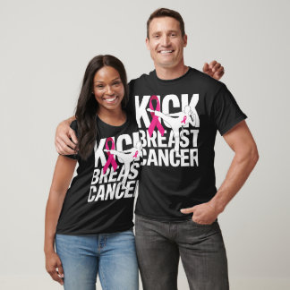 Karate Kick Breast Cancer T Shirt