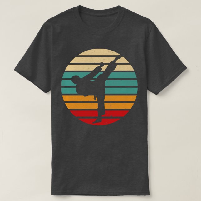 Karate Kick Retro Sol Karate Fighter T Shirt (Design framsida)