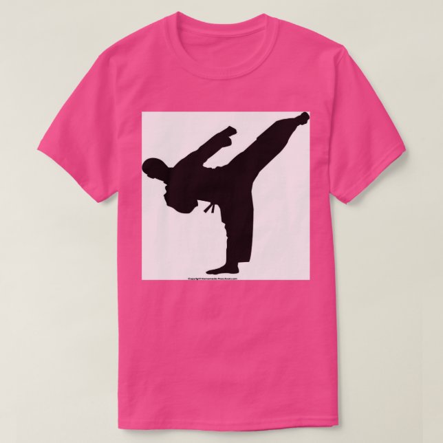 Karate Kick Silhouette 1 T Shirt (Design framsida)