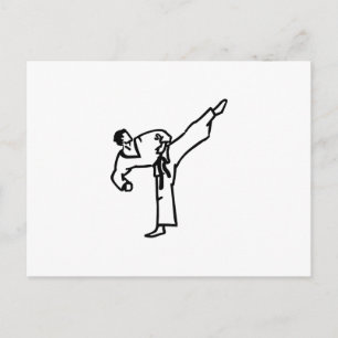 Karate Kick Vykort